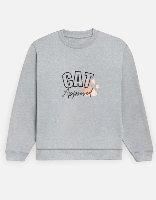 Cat Approved Sweatshirt – Grey Melange
