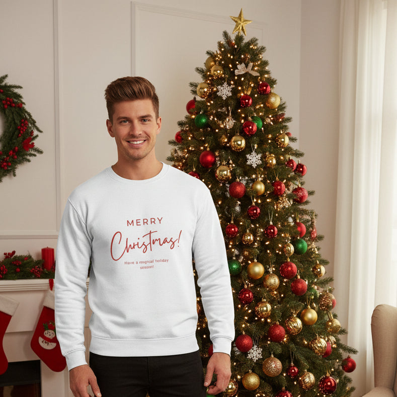 Merry Christmas – Premium Festive Sweatshirt White