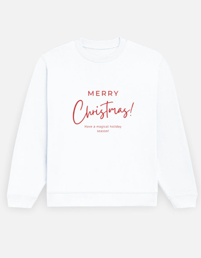 Merry Christmas – Premium Festive Sweatshirt White