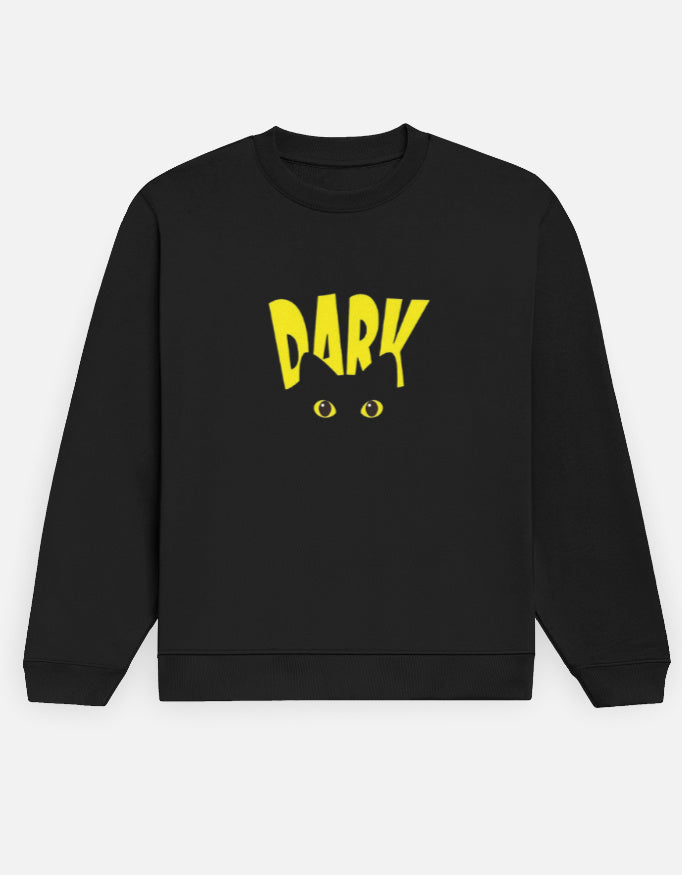Dark Cat Oversized Sweatshirt – Premium Winter Streetwear