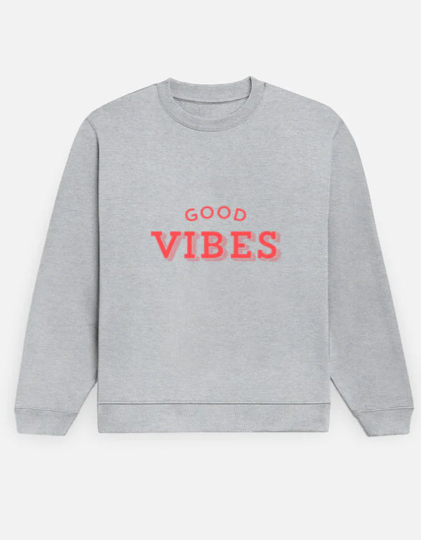 Good Vibes Sweatshirt – Grey Melange